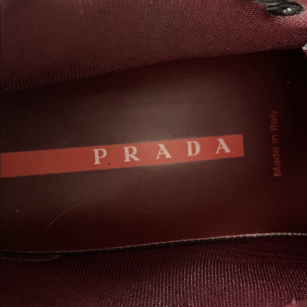 Prada Women's Brixxen Suede & Nylon Italy Made Sz 36.5 Designer Chic - Picture 7 of 16